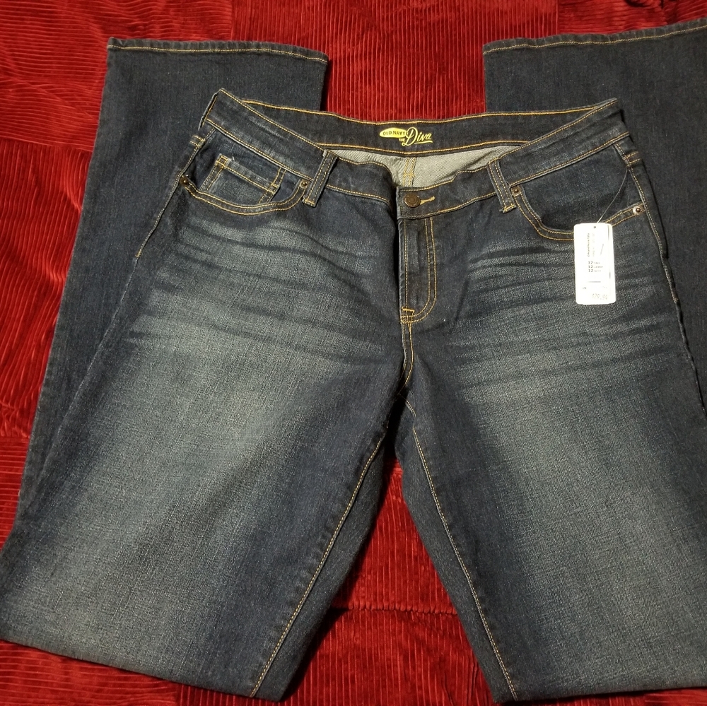 Womens OLD NAVY Dark Wash The Diva Jeans